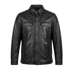 Men’s UNIK lightweight genuine leather shirt