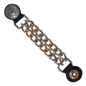 Buffalo Nickel Motorcycle Vest Extender Chain, USA Made Cowhide Buffalo Nickel Motorcycle Vest Extender Chain, USA Made Cowhide