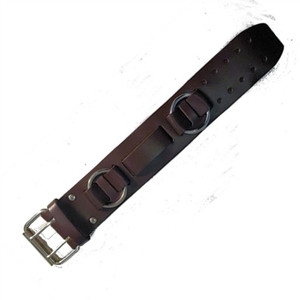 Wide Brown Leather Watch Band, Buckle, Wide Brown Leather Watch Band, Buckle,