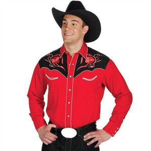 Red & Black Men's Western Shirt Red & Black Men's Western Shirt