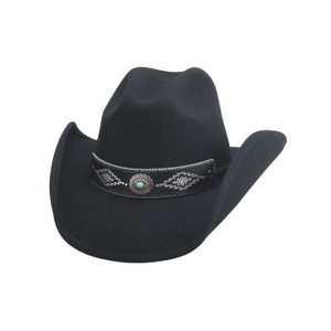 Bullhide Jolene Black Wool Western Hat featuring a 3¼-inch brim and a cattleman's crown Bullhide Jolene Black Wool Western Hat featuring a 3¼-inch brim and a cattleman's crown