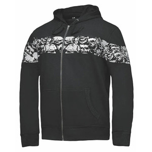 Reflective Chest skulls Men's Biker Hoodie by Derringer - Unik Reflective Chest skulls Men's Biker Hoodie by Derringer - Unik
