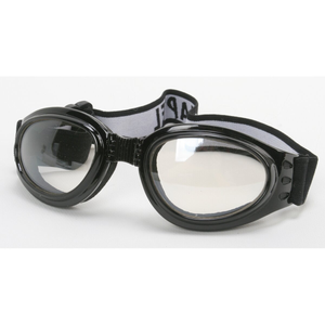 Clear lens fold-up biker goggles with UV400 protection for motorcycle riders Clear lens fold-up biker goggles with UV400 protection for motorcycle riders