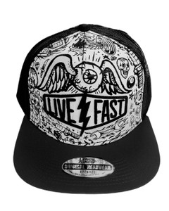Lethal Threat Live Fast Don't Crash Trucker Hat Lethal Threat Live Fast Don't Crash Trucker Hat