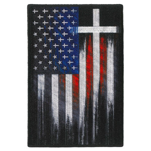 Hot Leathers USA Cross Flag patch with stars and stripes for leather biker gear Hot Leathers USA Cross Flag patch with stars and stripes for leather biker gear