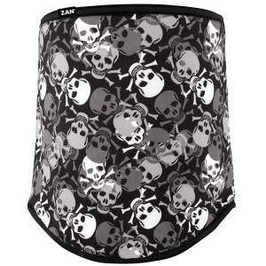 Skull‑print fleece neck gaiter with high‑pile lining, UPF 50+ sun protection Skull‑print fleece neck gaiter with high‑pile lining, UPF 50+ sun protection