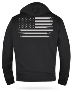 Derringer by Unik Reflective USA Flag Zip-Up Hoodie for Bikers Derringer by Unik Reflective USA Flag Zip-Up Hoodie for Bikers