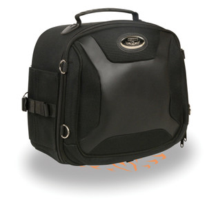 Milwaukee Leather MP8190 Small 'Sporty' Motorcycle Textile PVC Sissy Bar Rack Bag Milwaukee Leather MP8190 Small 'Sporty' Motorcycle Textile PVC Sissy Bar Rack Bag