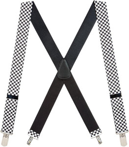 Suspender Factory Black & White Checkered Suspenders Suspender Factory Black & White Checkered Suspenders