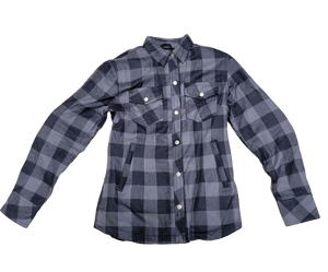 Unik Ladies Gray Armored Motorcycle Flannel Shirt with Kevlar reinforcement and concealed carry pockets Unik Ladies Gray Armored Motorcycle Flannel Shirt with Kevlar reinforcement and concealed carry pockets