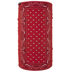 Red paisley fleece neck gaiter tube scarf for cold weather motorcycle riding Red paisley fleece neck gaiter tube scarf for cold weather motorcycle riding