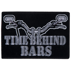 Hot Leathers PPA3492 Time Behind Bars 4" x 3" Patch Hot Leathers PPA3492 Time Behind Bars 4" x 3" Patch