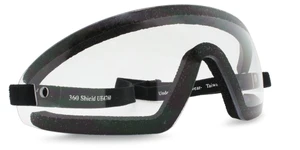 Clear lens wrap-around motorcycle goggles with UV400 protection