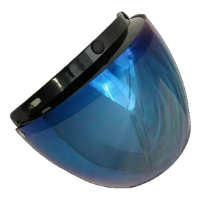 Echo Flip-Up Blue Mirror Half Helmet Face Shield Echo Flip-Up Blue Mirror Half Helmet Face Shield