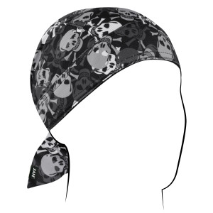 Flydanna Skull Print Micromesh Biker Headwrap Flydanna Skull Print Micromesh Biker Headwrap