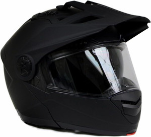 Milwaukee Helmets MPH9820DOT Ominous Dual Sport Motorcycle Modular Helmet Milwaukee Helmets MPH9820DOT Ominous Dual Sport Motorcycle Modular Helmet