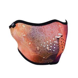 Reversible black and starry mandala neoprene face mask for riders Reversible black and starry mandala neoprene face mask for riders