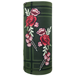 Houndstooth Floral Neck Gaiter – Lightweight, breathable, UPF 50+ neck warmer with floral accent Houndstooth Floral Neck Gaiter – Lightweight, breathable, UPF 50+ neck warmer with floral accent