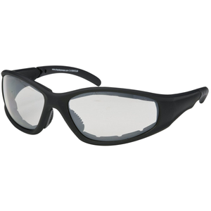 Clear Padded Motorcycle Glasses - Shatterproof Z87.1 Compliant Clear Padded Motorcycle Glasses - Shatterproof Z87.1 Compliant