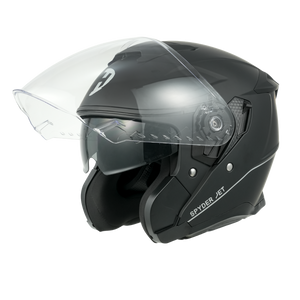 Daytona Spyder Jet Cruiser open face motorcycle helmet with gloss black finish and retro styling Daytona Spyder Jet Cruiser open face motorcycle helmet with gloss black finish and retro styling