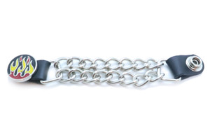 Motorcycle Vest Extender Chains, USA Made w/ Flames Motorcycle Vest Extender Chains, USA Made w/ Flames