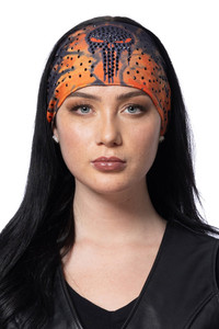 Punisher Skull Tie-Dye Biker Head Band w/ Black Gems Punisher Skull Tie-Dye Biker Head Band w/ Black Gems