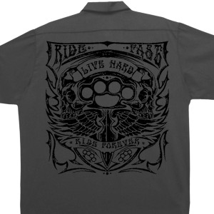 Brass Knuckles Ride Free Motorcycle Mechanic Shirt Brass Knuckles Ride Free Motorcycle Mechanic Shirt