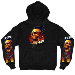 Hot Leathers GMS4025 Men's FTW Skull Biker Hoodie Hot Leathers GMS4025 Men's FTW Skull Biker Hoodie