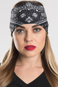 Black Paisley Gems Ez Bandz Hair Glove Headband Black Paisley Gems Ez Bandz Hair Glove Headband