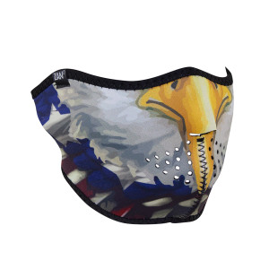 Patriot Half Motorcycle Mask with American flag Eagle Design Patriot Half Motorcycle Mask with American flag Eagle Design