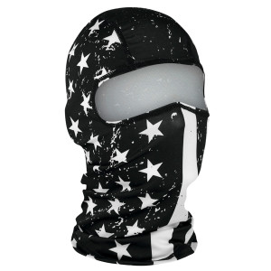 Black & white flag biker baclava mask with USA design Black & white flag biker baclava mask with USA design