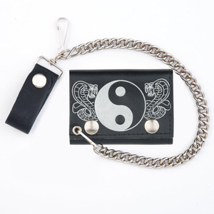 Yin Yang Dragon Leather Biker Chain Wallet Yin Yang Dragon Leather Biker Chain Wallet