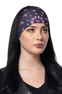 Hair Glove Neon Paisley Biker Headband w/ Gems