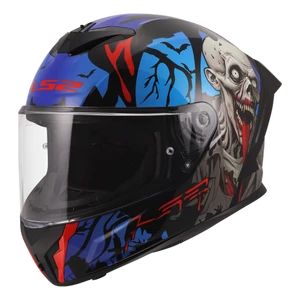 LS2 Rapid Zombie full face motorcycle helmet black red blue graphics