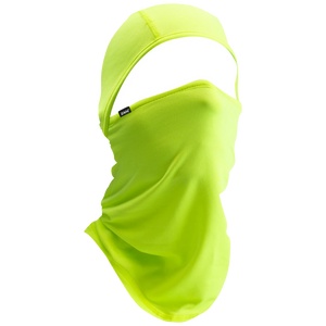 high viz lime green balaclava mask for bikers