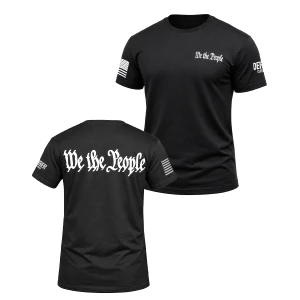 We The People patriotic reflective biker shirt