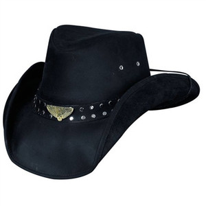 Bullhide Men's Born to Ride Black Leather Cowboy Hat Bullhide Men's Born to Ride Black Leather Cowboy Hat