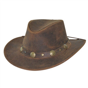 Bullhide Buffalo Nickel Brown Leather Cowboy Hat Bullhide Buffalo Nickel Brown Leather Cowboy Hat