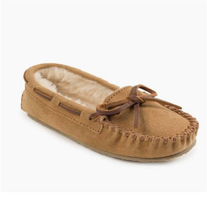 Minnetonka Girls Cinnamon Moccasin Slippers: Cassie Minnetonka Girls Cinnamon Moccasin Slippers: Cassie