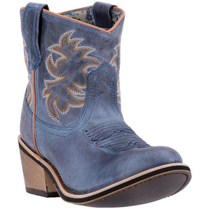 Shortie Laredo Western Boots: Blue Leather, 51026 Shortie Laredo Western Boots: Blue Leather, 51026