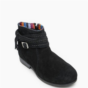 Minnetonka Dixon Black Suede Ankle Boots Minnetonka Dixon Black Suede Ankle Boots