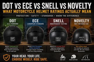 D.O.T. vs. ECE vs. Snell vs. Novelty: What Motorcycle Helmet Ratings Actually Mean