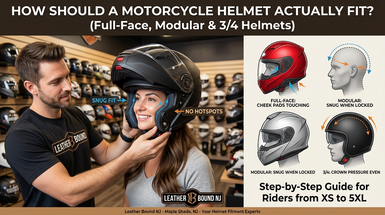 How Should a Motorcycle Helmet Actually Fit? (Full-Face, Modular & 3/4 Helmets)