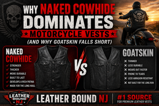 Why Naked Cowhide Dominates Motorcycle Vests (And Why Goatskin Falls Short)