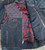 Interior View of Unik Black & Red Paisley Denim & Leather Club Vest with Concealed Carry Pockets