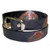 USA-made genuine cowhide leather belt with painted red rose embossing – snap-off buckle USA-made genuine cowhide leather belt with painted red rose embossing – snap-off buckle