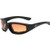 Black Padded Motorcycle Glasses - Amber Lens