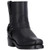 Dingo Men's Short Harness Boots – Genuine Leather Motorcycle Footwear with Side Zipper and Harness Strap