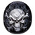 Gloss Skull Cross Bones Daytona Half Helmet