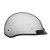 side of Daytona Helmets Skull Cap Pearl White showcasing aerodynamic shell, removable mini scoop visor, and DOT FMVSS 218 certification